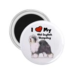 I Love My Old English Sheepdog 2.25  Magnet