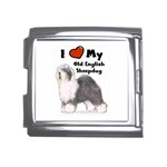 I Love My Old English Sheepdog Mega Link Italian Charm (18mm)