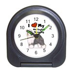 I Love My Old English Sheepdog Travel Alarm Clock