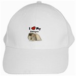 I Love My Pekingese White Cap