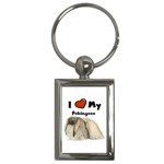 I Love My Pekingese Key Chain (Rectangle)