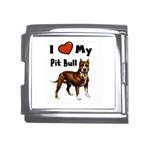 I Love My Pit Bull Mega Link Italian Charm (18mm)