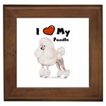 I Love My Poodle Framed Tile