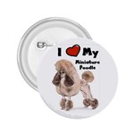 I Love My Miniature Poodle 2.25  Button