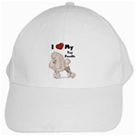 I Love My Toy Poodle White Cap