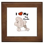 I Love My Toy Poodle Framed Tile