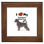 I Love My Portuguese Water Dog Framed Tile