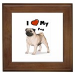 I Love My Pug Framed Tile