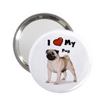 I Love My Pug 2.25  Handbag Mirror