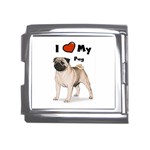 I Love My Pug Mega Link Italian Charm (18mm)