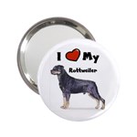 I Love My Rottweiler 2.25  Handbag Mirror