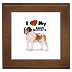 I Love My Saint Bernard Framed Tile