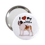 I Love My Saint Bernard 2.25  Handbag Mirror