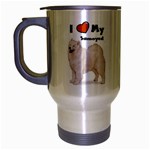 I Love My Samoyed Travel Mug (Silver Gray)