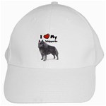 I Love My Schipperke White Cap