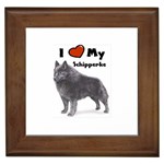 I Love My Schipperke Framed Tile