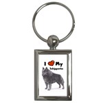 I Love My Schipperke Key Chain (Rectangle)