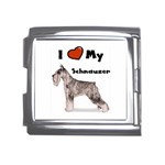 I Love My Schnauzer Mega Link Italian Charm (18mm)