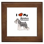 I Love My Miniature Schnauzer Framed Tile