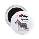 I Love My Miniature Schnauzer 2.25  Magnet