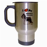 I Love My Miniature Schnauzer Travel Mug (Silver Gray)