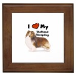 I Love My Shetland Sheepdog Sheltie Framed Tile