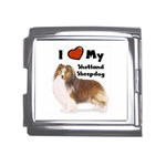 I Love My Shetland Sheepdog Sheltie Mega Link Italian Charm (18mm)