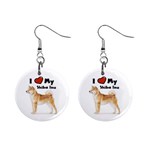 I Love My Shiba Inu 1  Button Earrings