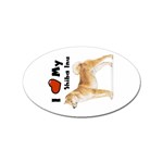 I Love My Shiba Inu Sticker (Oval)