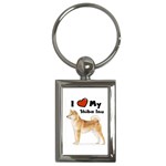 I Love My Shiba Inu Key Chain (Rectangle)