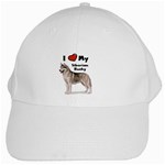 I Love My Siberian Husky White Cap