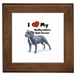 I Love My Staffordshire Bull Terrier Framed Tile