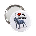 I Love My Staffordshire Bull Terrier 2.25  Handbag Mirror