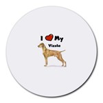 I Love My Vizsla Round Mousepad