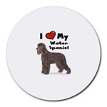 I Love My Water Spaniel Round Mousepad