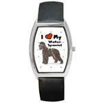 I Love My Water Spaniel Barrel Style Metal Watch