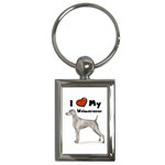 I Love My Weimaraner Key Chain (Rectangle)