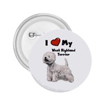 I Love My West Highland Terrier Westie 2.25  Button