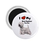 I Love My West Highland Terrier Westie 2.25  Magnet