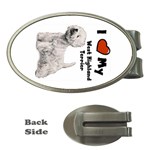 I Love My West Highland Terrier Westie Money Clip (Oval)