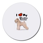 I Love My Wheaten Terrier Round Mousepad