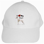 I Love My Whippet White Cap