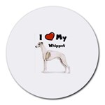 I Love My Whippet Round Mousepad