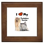 I Love My Yorkshire Terrier Yorkie Framed Tile