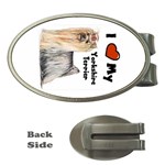 I Love My Yorkshire Terrier Yorkie Money Clip (Oval)