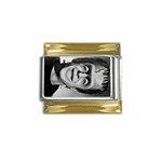 herman4 Gold Trim Italian Charm (9mm)