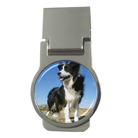 Border Collie Money Clip (Round) from ArtsNow.com Front