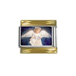 40angel_3 Gold Trim Italian Charm (9mm)