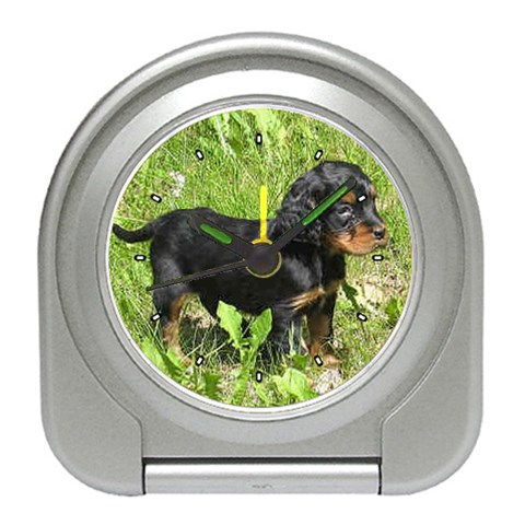 Gordon Setter Puppy Travel Alarm Clock from ArtsNow.com Front