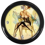 elvgren01sm Wall Clock (Black)